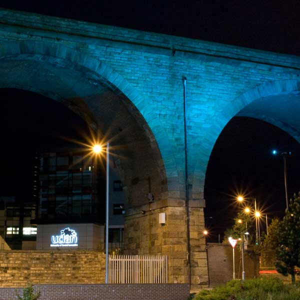 Architectural lighting led lighting/Edinburgh castle/scotland/Bridge