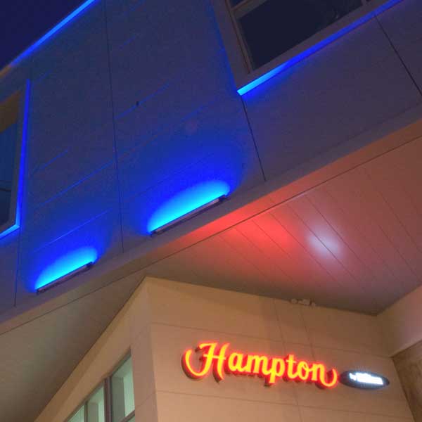 Architectural lighting led lighting/Edinburgh castle/scotland/Bridge