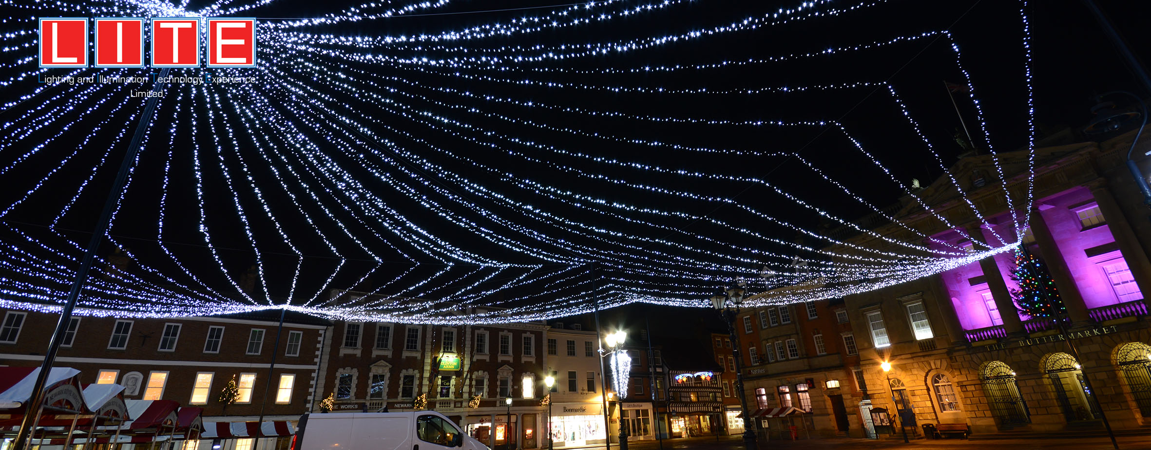 christmas newark Festive lights/festive lighting/rgb festoon/dmx