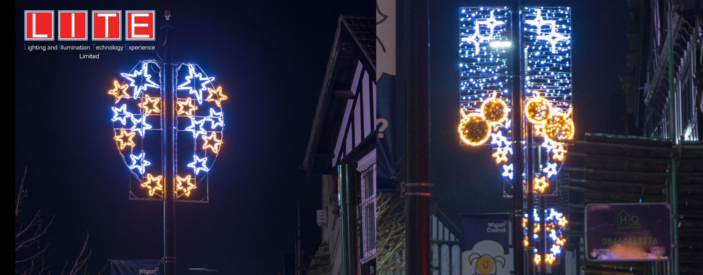 christmas Wigan lights Festive lights/festive lighting/rgb festoon/dmx