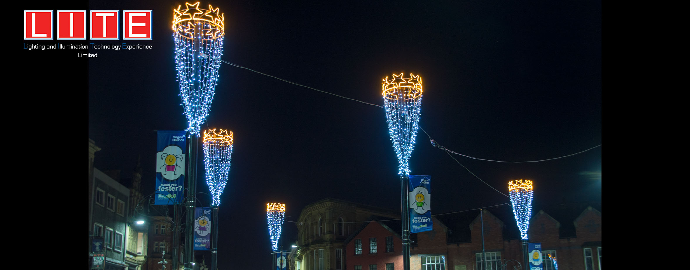 christmas Wigan lights Festive lights/festive lighting/rgb festoon/dmx