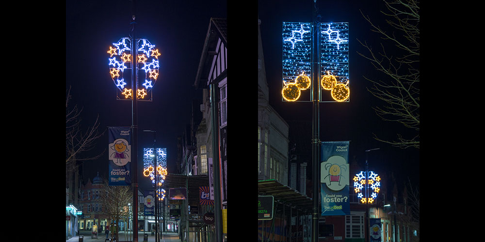 christmas Wigan lights Festive lights/festive lighting/rgb festoon/dmx
